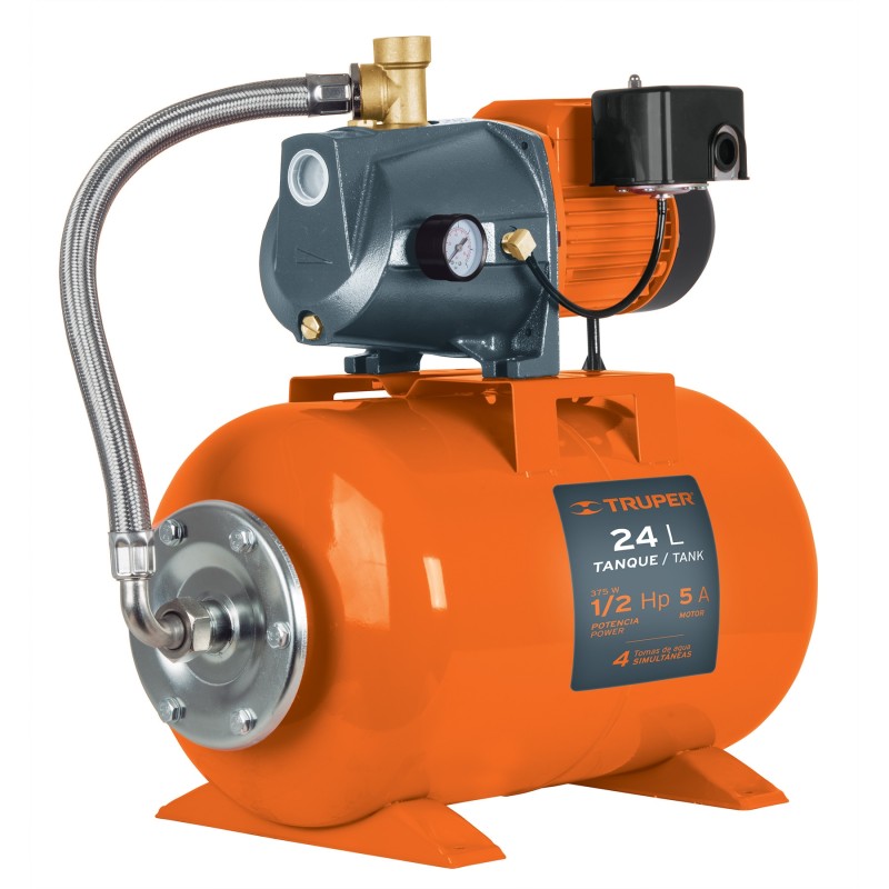 Bomba hidroneumática 1/2 HP, 24 litros Cod. 10077