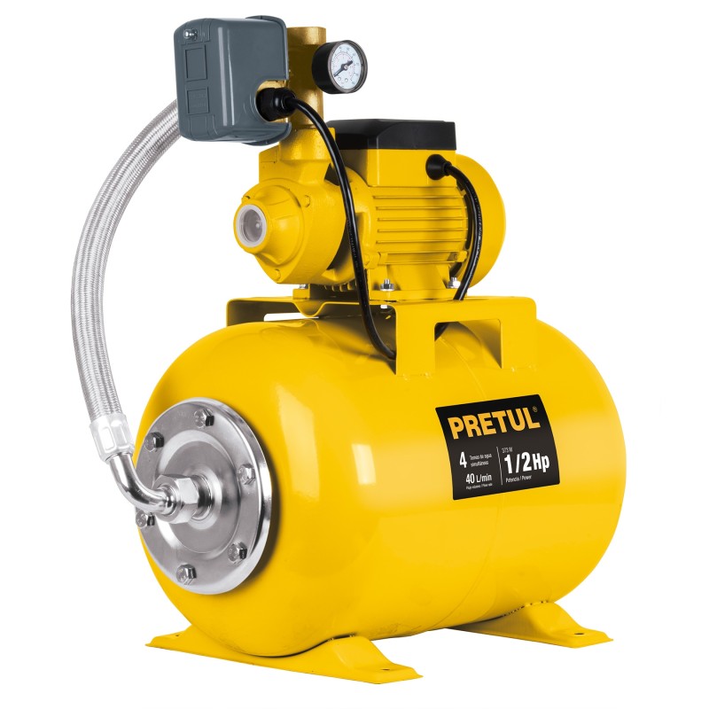 Bomba hidroneumática 1/2 HP, 24 litros, Pretul Cod. 20183