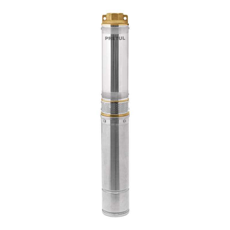 Bomba sumergible, tipo bala, 1 HP, agua limpia, Pretul 28203