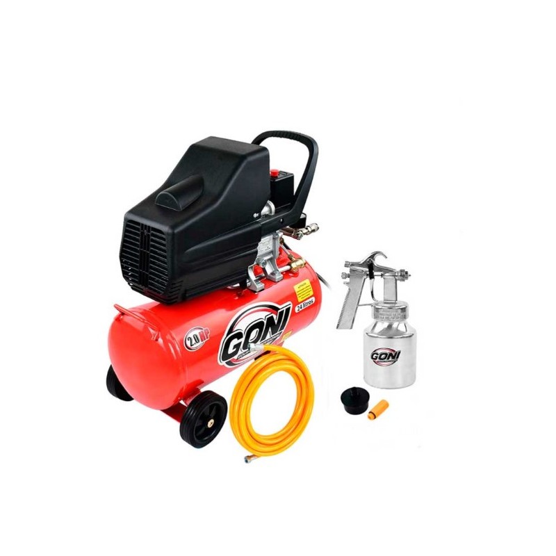 Compresor aire 024l 2.0hp mang 170 pistola 26EE 930p Goni