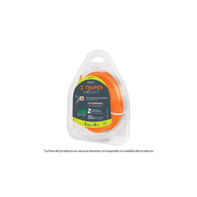 Hilo para desbrozadora dual, en blister, 15 m, 0.080? Cod. 15957