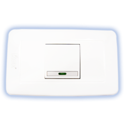 Placa 1 vent c/inter senc blanco 8165 koe fleximatic