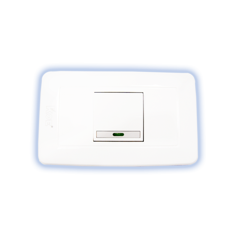 Placa 1 vent c/inter senc blanco 8165 koe fleximatic