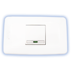 Placa 1 vent c/inter senc blanco 8165 koe fleximatic